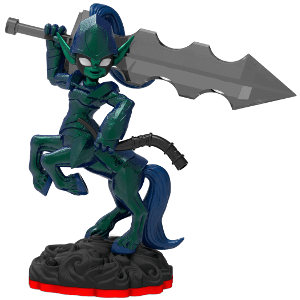 Skylanders - Trap Team - Figure - Red Base - Dark - Knight Mare - white eyes horse person with blue tail and hair - 87167888 - USED