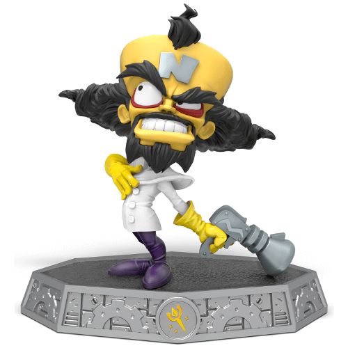 Skylanders - Imaginators - Sensei - Tech - Crash Bandicoot - Dr. Neo Cortex - yellow skinned guy with dark circles under his eyes  with a ray gun and an N on his forehead - 87867888 - USED