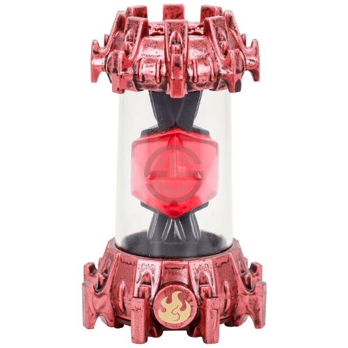 Skylanders - Imaginators - Creation Crystal - Fire - Red - Fire Reactor - Red dice shaped crystal with triangle shaped sides in Red Canister - B5162 - USED