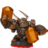 Skylanders - Trap Team - Figure - Red Base - Earth - Wallop - smiling brown guy with 2 brown see through hammers - 84992888 - USED