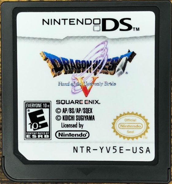 NDS Dragon Quest V 5 - Hand of the Heavenly Bride - LOOSE CART ONLY