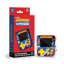 Gamer Gear - SUPER MICRO Keychain - Handheld HW built into keychain - ASTEROIDS edition - Includes 3 Classic games Asteroids, Gravitar, & Yars Revenge pre-installed - Hyper Mega Tech - NEW