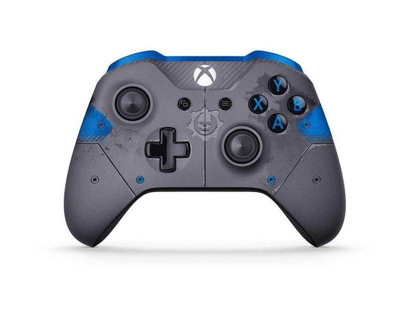 XB1 Xbox One - Controller (1st) - Wireless - Gears of War 4 - JD Fenix Limited Edition - Dark Silver and Blue - USED