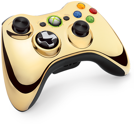 X360 Controller (1st) - Wireless - Chrome Gold - USED