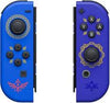 NS Joy-Con (1st) - Set of 2 - The Legend of Zelda Skyward Sword Edition - Blue with Royal Crest / Purple with Triforce - USED