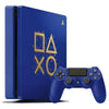 PS4 PlayStation 4 - System HW - Slim Model - 1 TB - Days of Play 2018 Limited Edition with Matching Controller - Blue with PlayStation Symbols - USED