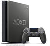 PS4 PlayStation 4 - System HW - Slim Model - 1 TB - Days of Play 2019 Limited Edition with Matching Controller - Steel Black with PlayStation Symbols - USED