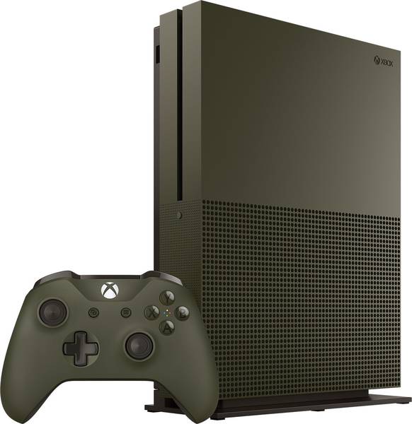 XB1 XB1S Xbox One S - System HW - 1 TB - Battlefield 1 Limited Edition - Military Green - USED