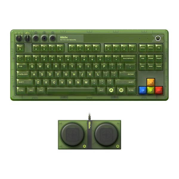 PC - Retro 87 Key Mechanical Keyboard (3rd) - Wired or Wireless - 8BitDo - Xbox Edition - NEW