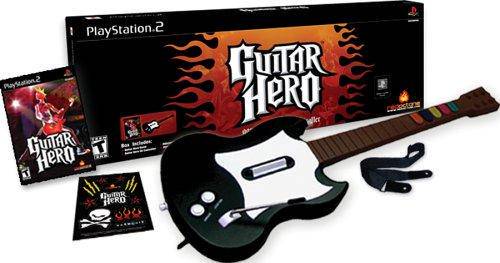 PS2 Guitar Hero - Guitar Bundle - Complete in Box with Game and Wired Guitar Controller - USED