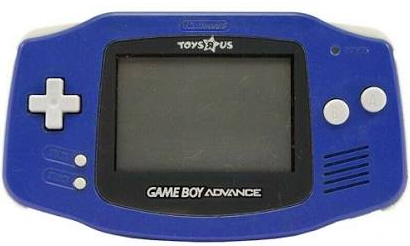 GBA Game Boy Advance - System HW - Toys R Us Edition - Midnight Blue w/ Toys R Us Logo - USED