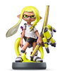 Amiibo - Black Base - Splatoon - Inkling Yellow - Yellow Inkling Girl with Tri Stinger Gun - USED