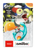 Amiibo - Black Base - Splatoon 3 - Smallfry - Funky Bug Eyed Fish Splashing in Blue Ink - NEW