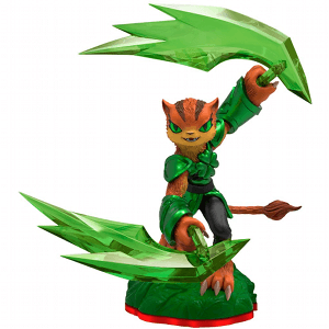 Skylanders - Trap Team - Figure - Red Base - Life - Tuff Luck - Tiger with Green Blades and Clover on Chest - 87193888 - USED
