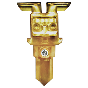 Skylanders - Trap Team - Traptanium Crystal - Tech - Gold - Tech Handstand Trap / Topsy Techy - USED