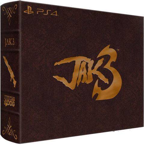 PS4 Jak 3 - Limited Run #258 - Collector's Edition - Complete in Box with Game, 3-Disc Soundtrack, Poster, Design Bible, Memory Card USB Drive, Trading Card Set, and Morph-Gun Blaster Replica