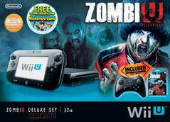 WiiU F - WiiU - Nintendo WiiU HW - System - 32GB - Black - ZombiU Deluxe Set - Complete in Box - USED