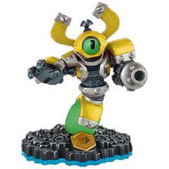 Skylanders - Swap Force - Figure - Blue Base - Tech - Nitro Magna Charge - Yellow Magnetic Robot with Green Wheel and Eye - 84743888- USED