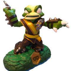 Skylanders - Swap Force - Figure - Blue Base - Life - Stink Bomb - Green Skunk with Claws - 84745888 - USED