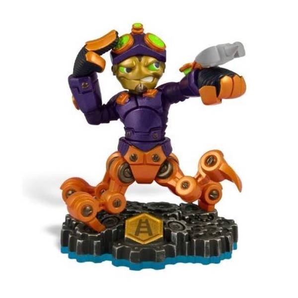 Skylanders - Swap Force - Figure - Blue Base - Tech - Spy Rise - Purple and Bronze Guy with Spider Legs - 84803888 - USED