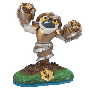 Skylanders - Swap Force - Figure - Blue Base - Life - Grilla Drilla - White Gorilla in Bronze Armor Drilling - 84800888 - USED