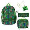 Gamer Bags - Backpack - Minecraft - Creeper Blowing up right now - 5 Piece Backpack Set - NEW
