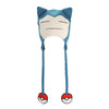 Gamer Hat - Nintendo - Pokemon - Snorlax - laplander style beanie with two pom pom pokeballs - blue & white knit cap - NEW