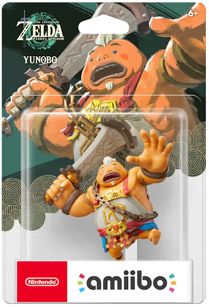 Amiibo - Gold Base - The Legend of Zelda - Tears of the Kingdom - Yunobo - Goron standing on 1 foot with large sword - NEW