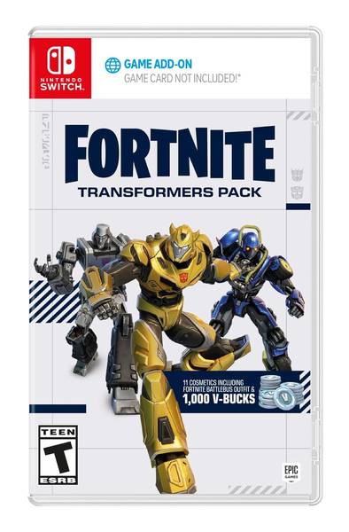 NS Fortnite - Transformers Pack - GAME ADD-ON - GAME CARD NOT INCLUDED - NEW/SEALED