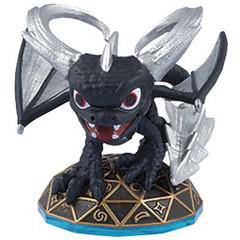 Skylanders - Swap Force - Figure - Blue Base - Magic - Dark Mega Ram Spyro - Black & Silver Dragon with Giant Curved Horns - 84665888 - USED