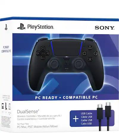 PS5 Controller - Wireless - Sony (1st) Dual Sense - Midnight Black - PC ready includes USB cable - NEW