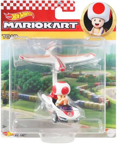 Gamer Toys - Hot Wheels - 2026 - Mario Kart - MIX3 - Toad with Airplane Glider - NEW