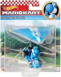 Gamer Toys - Hot Wheels - 2026 - Mario Kart - MIX3 - Light Blue Yoshi with Glider - NEW