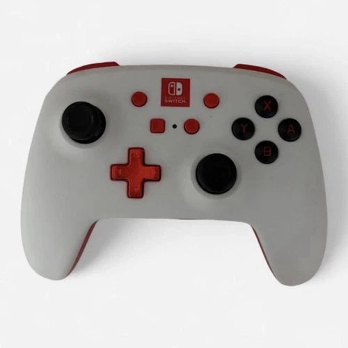 NS Switch Controller (3rd) - Wireless - PowerA - White and Red - USED