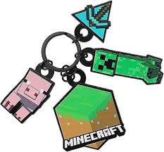 Keychain - Minecraft - Metal Multi Charm Keychain - NEW
