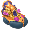 Skylanders - Superchargers - Vehicle - Magic - Sea - Soda Skimmer - Gold, Purple and Pink Hovercraft - 87557888 - USED