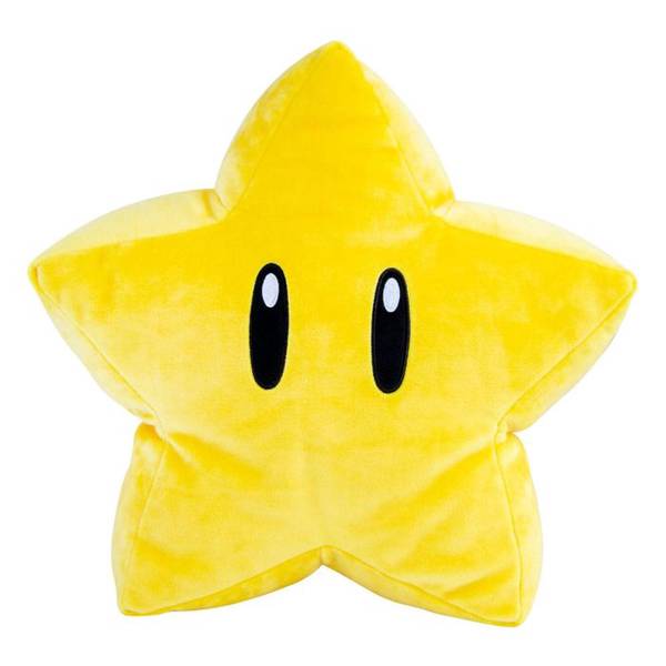 Plush - Nintendo - Super Mario - Super Star pillow cushion - yellow - NEW