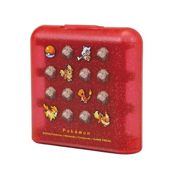 NS2 Game Card Case - Holds 24 Games - Pokemon - PIxel red - NEW