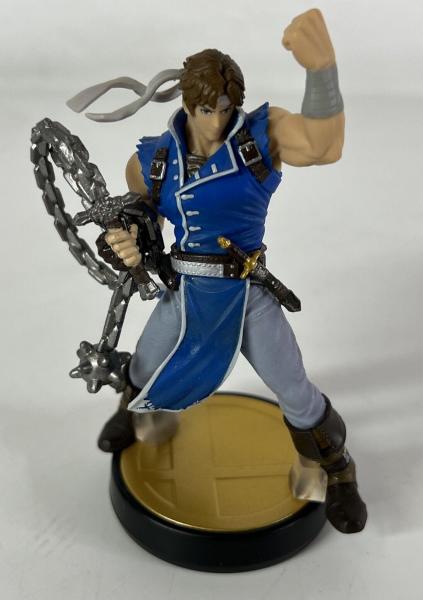 Amiibo - Gold Smash Base - Richter Belmont - Castlevania - Brunette Vampire hunter dressed in blue  - USED