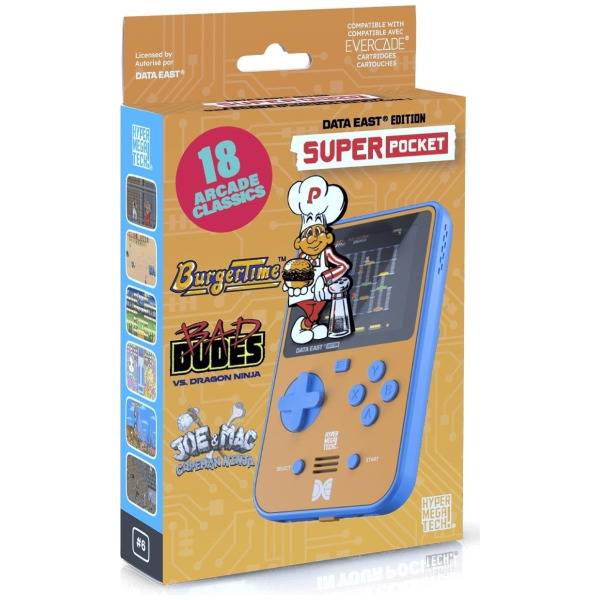 EVC Evercade - SUPER POCKET - Handheld HW - DATA EAST edition - Includes 18 Classic Arcade games pre-installed AND cartridge slot to play ALL other Evercade carts - NEW