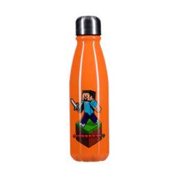 Gamer Gear - Water Bottle - Metal - 20oz - MINECRAFT - orange - NEW