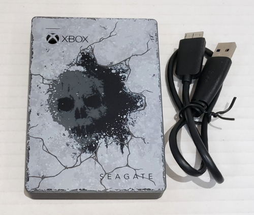 PS4 PS5 XB1 XSX PC External Hard Drive HDD - 2 TB - Seagate - Gears of War Limited Edition - White - USED