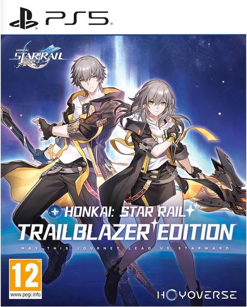 PS5 Honkai - Star Rail - PS5 Disk Bundle - Trailblazer Edition - Complete in Box with Game, 9 Cards, 2 Keychains, and Postcard - DLC MAY NOT BE INCLUDED - PAL IMPORT