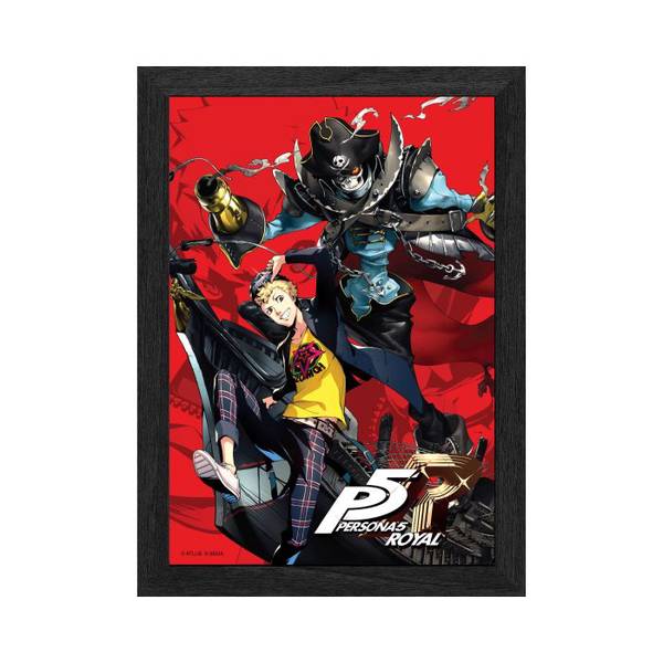 Gamer Gear - FRAMED ART - 10x12 in - Persona 5 - Royal P5 - Ryuji Sakamoto Skull - Lenticular Framed Poster