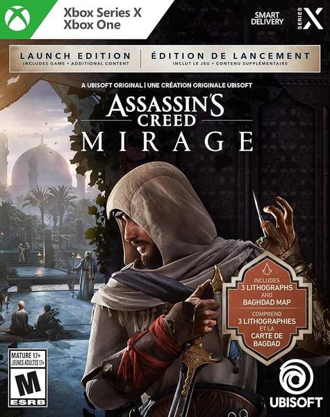 XSX XB1 Assassin's Creed - Mirage - Launch Edition - Complete with Game, 3 Lithographs, and Baghdad Map