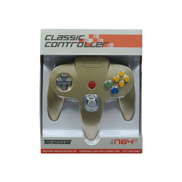 N64 Controller (3rd) NEW - Teknogame - Original Style - Innex - GOLD