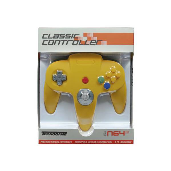 N64 Controller (3rd) NEW - Teknogame - Original Style - Innex - YELLOW/BLUE