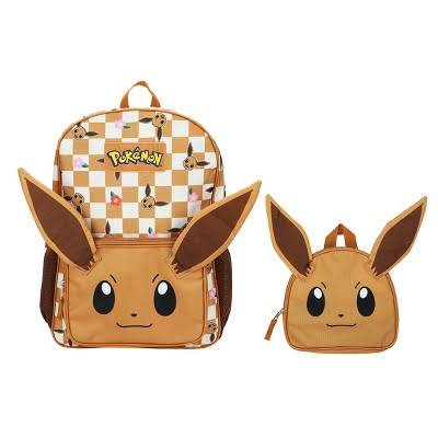Gamer Bags - Backpack - Nintendo - Pokemon - Eevee novelty backpack with ears - 16in - brown - NEW