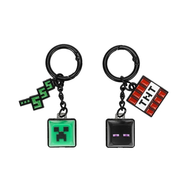 Keychain - Minecraft - Creeper & Enderman - 2 Piece set - NEW