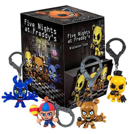 Gamer Toys - Clip On Backpack Hanger - Five Nights at Freddys FNAF - 2.5 in Figure - Blind Box - Assorted Characters - v2 - NEW